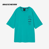 斯凯奇正品 夏季 新款 Skechers 男子运动休闲短袖 T恤L321M098