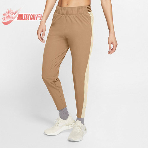 耐克女运动跑步健身束脚透气裤子