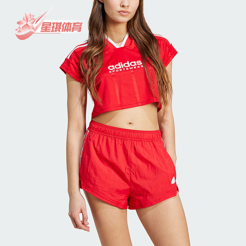阿迪达斯女士运动休闲短袖