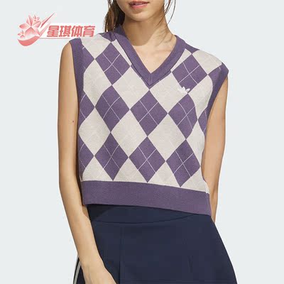 阿迪达斯正品女子针织马甲