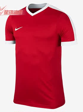 Nike/耐克正品PARK DERBY男子舒适透气训练V领足球短袖725892-657