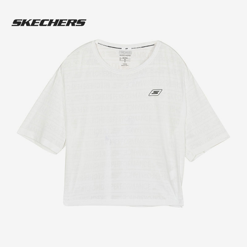 斯凯奇宽松圆领半袖运动t恤
