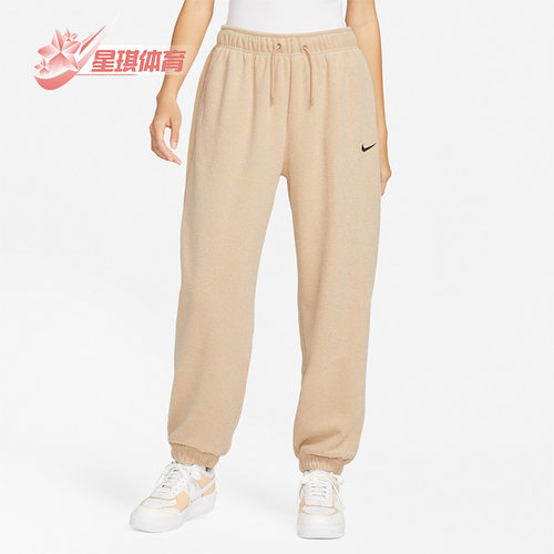 耐克女子抓绒保暖运动束脚长裤