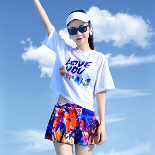 胖mm显瘦泳装 正品 维多利亚泳衣女保守分体2026夏泡温泉三件套大码