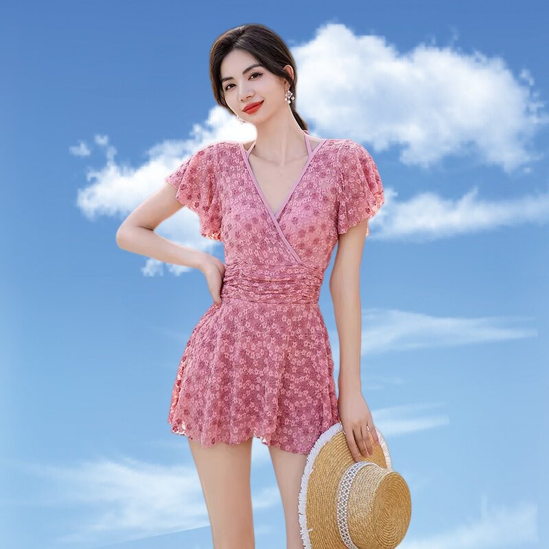 正品维多利亚微胖泳衣女显瘦高级感连体泡温泉2026新款爆款游泳装