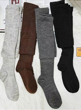 Aileen韩国东大门代购美利奴羊毛连裤袜纯色净版薄显瘦打底袜秋冬