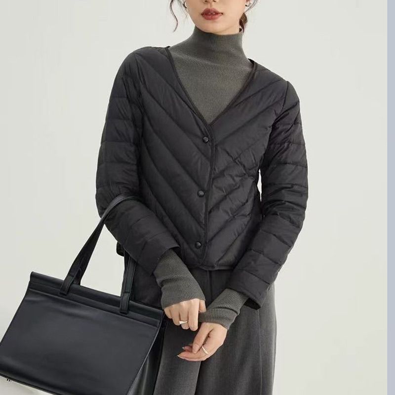 棉服女短款2026年新款V领时棉衣/棉服