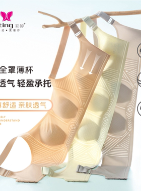 彩婷内衣女夏薄款小胸聚拢轻薄隐形美背文胸M-3XL码8009