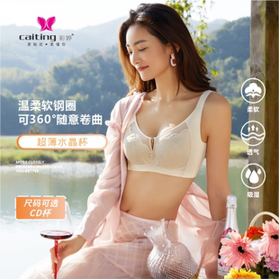 彩婷内衣女夏薄款收副乳防下垂大胸显小胸调整型文胸CD杯6065