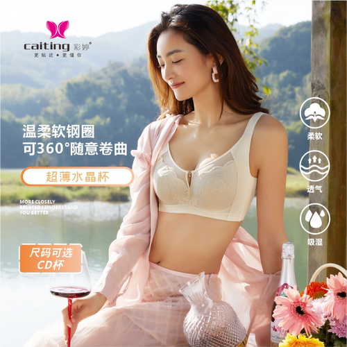彩婷内衣女夏薄款收副乳防下垂大胸显小胸调整型文胸CD杯6065