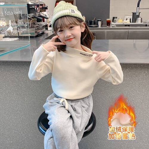 大童内搭加厚儿童德绒女孩