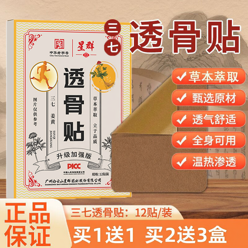 广药白云山星群三七透骨贴