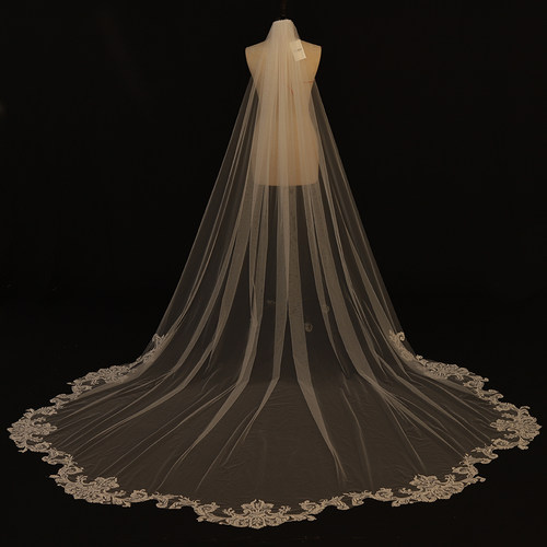 复古头纱高端定制唯美造型头饰