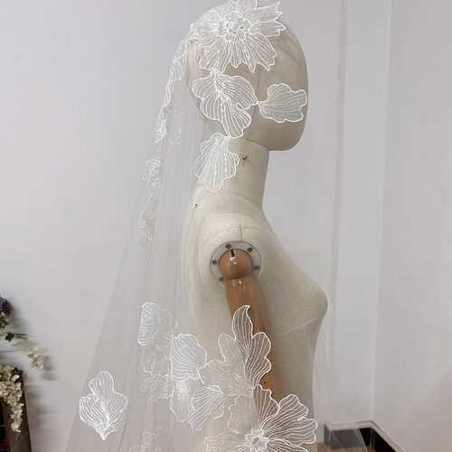 长款拖地新娘婚礼头纱
