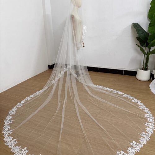 简约森系新娘结婚头纱
