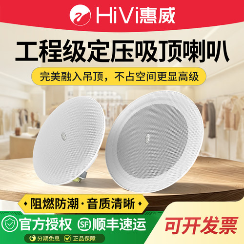 惠威TQ102定压吸顶喇叭背景音乐