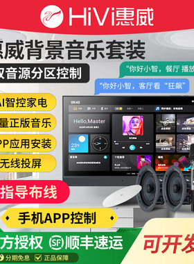Hivi/惠威 家庭背景音乐主机吊顶音响蓝牙吸顶喇叭套装全屋智能居