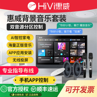 全屋智能居 家庭背景音乐主机吊顶音响蓝牙吸顶喇叭套装 Hivi 惠威