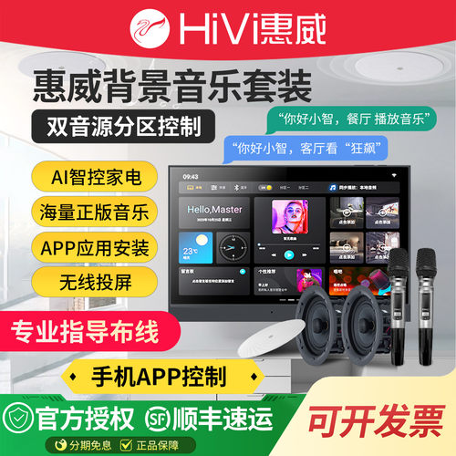 惠威家庭背景音乐吸顶智能套装