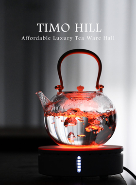 TIMO HILL | 提梁烧水壶泡茶专用简约轻奢电陶炉玻璃煮茶壶女套装