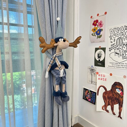 原创窗帘扣装饰品麋鹿窗帘扣绑带