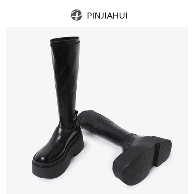 厚底显瘦弹力长靴高筒鞋靴瘦瘦靴