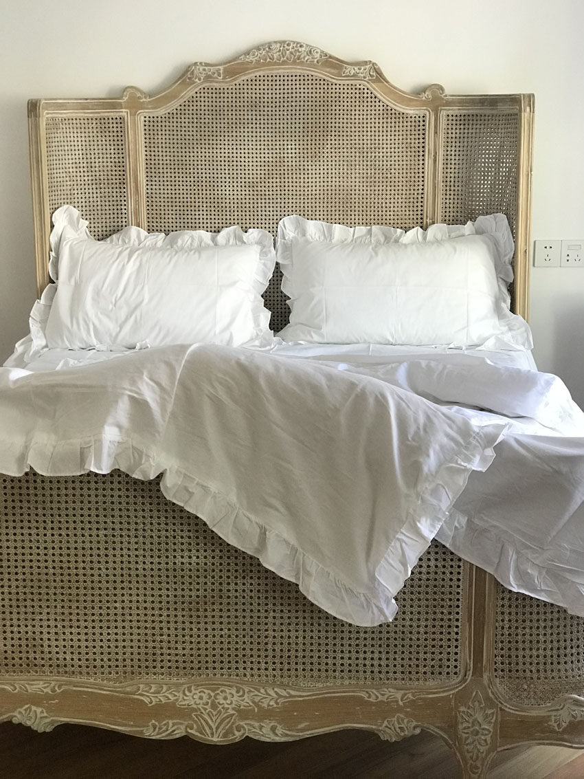 [2020.8]chic 出口英国荷叶边纯棉床单被套枕套四件套多件套