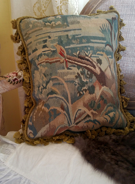 [2017.2月新]出口欧美博物馆收藏品手工皇宫绣靠垫套（不含芯）