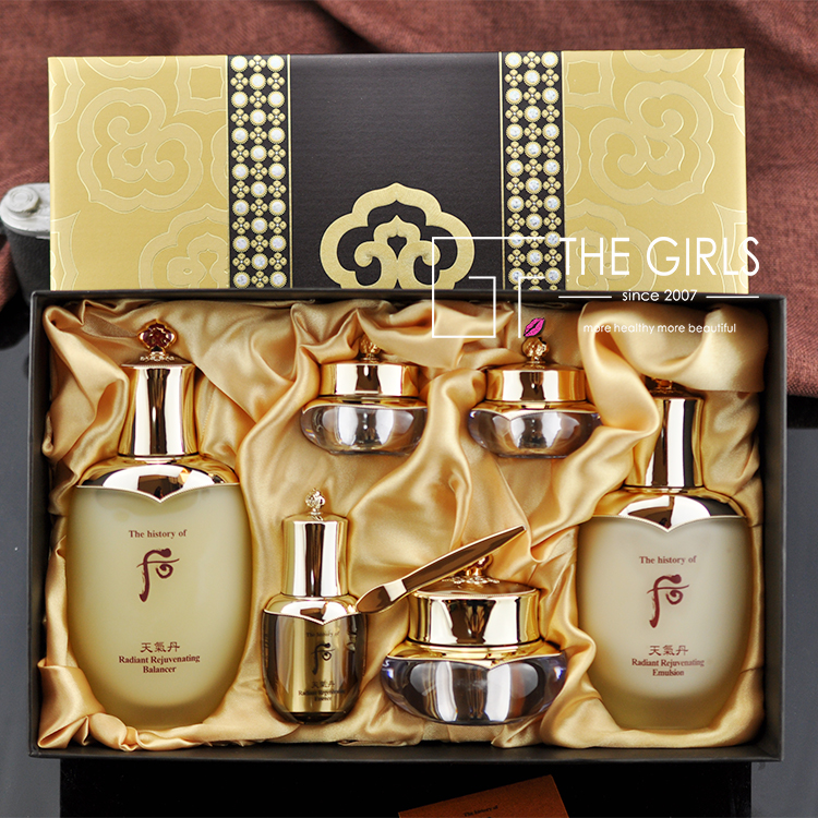 韩国whoo后 天气丹套盒华泫水乳霜三件套护肤套