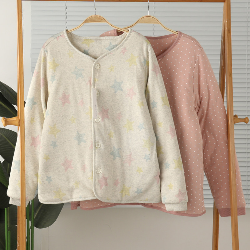 女纯棉加厚夹棉三层空气棉圆领长袖保暖棉袄家居服上衣冬,女士内衣/男士内衣/家居服,保暖上装,淘宝优惠券,粉丝福利购,淘宝优惠卷