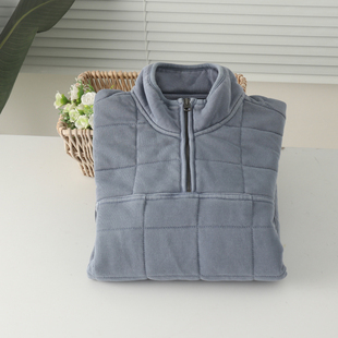 特价女立领夹棉长袖棉衣薄棉棉袄三层空气棉保暖内搭家居服上衣冬