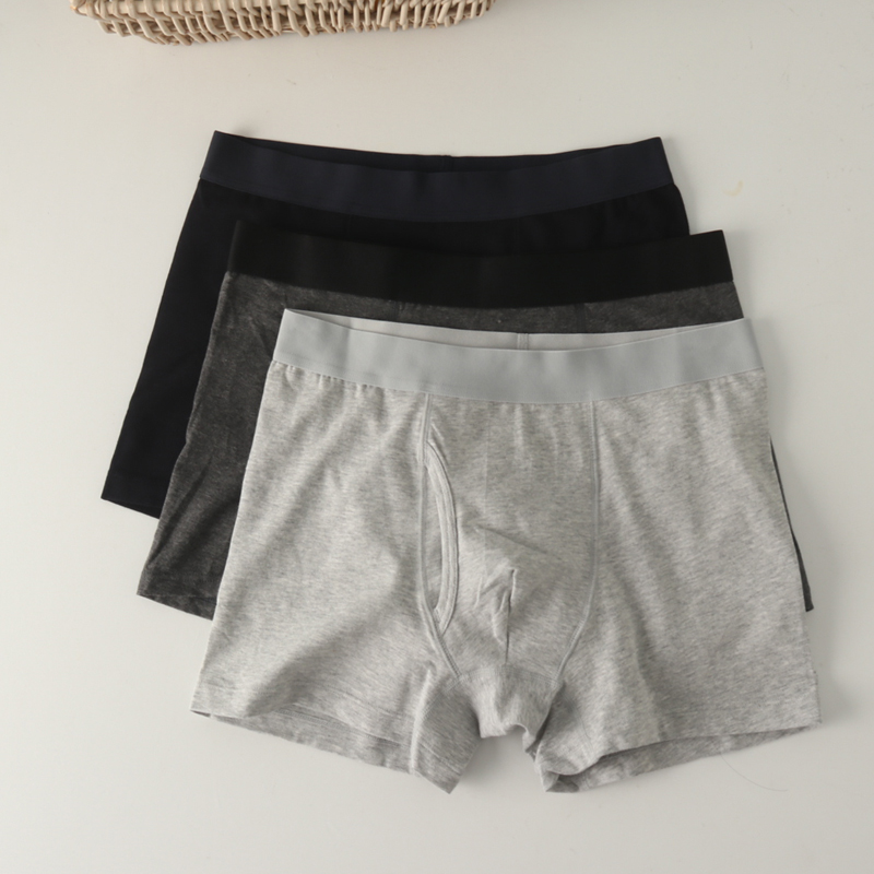 男士纯棉弹力中高腰平角内裤裤衩四角裤头抗菌透气