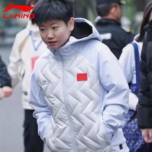 李宁孙颖莎同款羽绒服国家队2025秋冬新款连帽超轻薄防风保暖外套