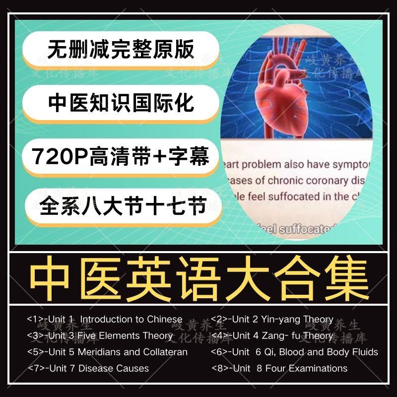 中医英语大合集视频教程无删减完整原版高清入门到精通中医视频课