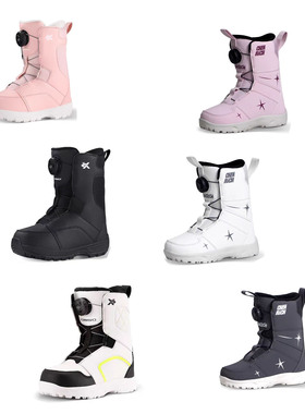 单板儿童滑雪鞋旋钮快穿保暖防风青少年男女新手全能FITGO钢丝扣