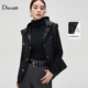 2025秋冬新款 简约保暖时尚 气质百搭休闲通勤黑色绗棉女士连帽马甲