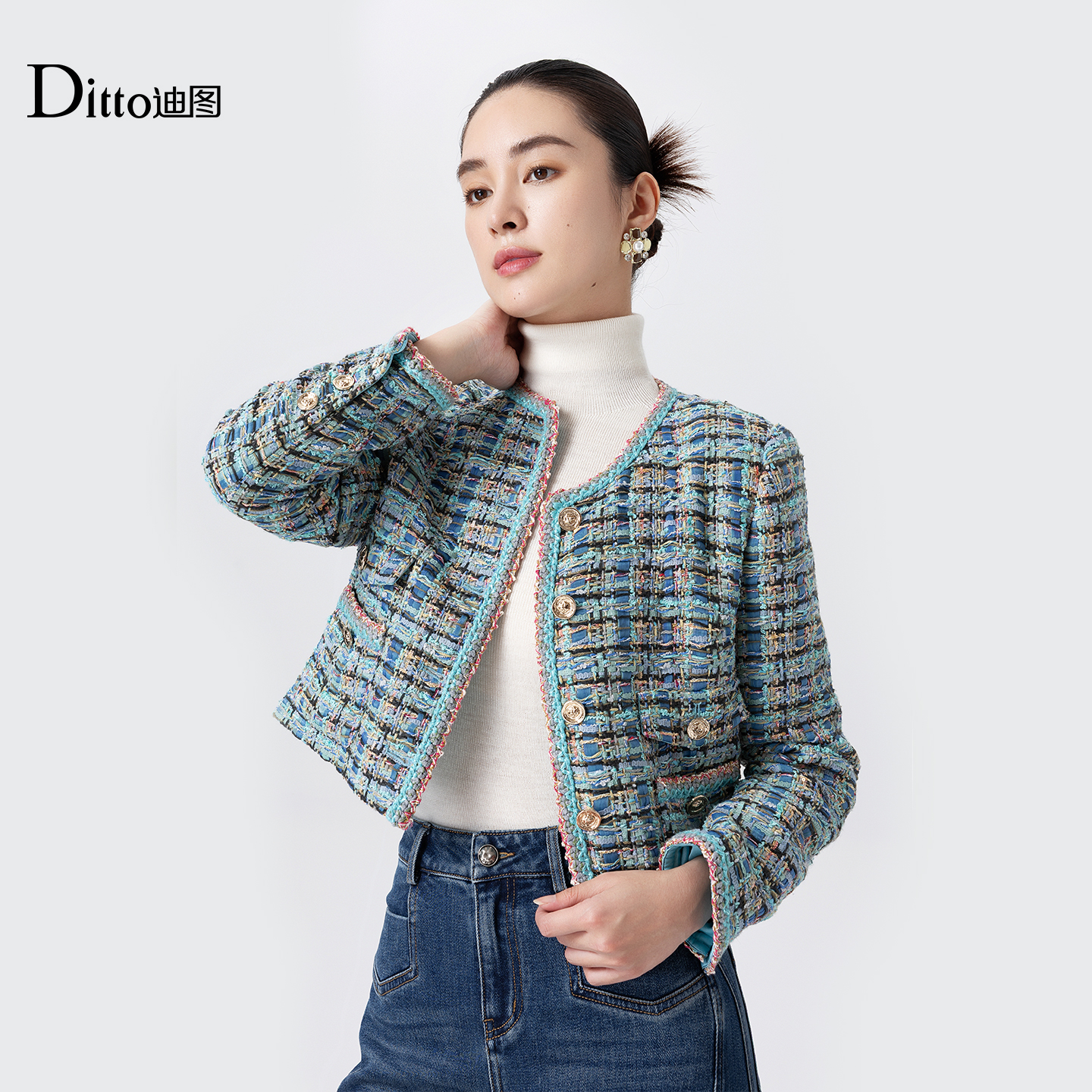 Ditto/迪图法式优雅小香风短外套