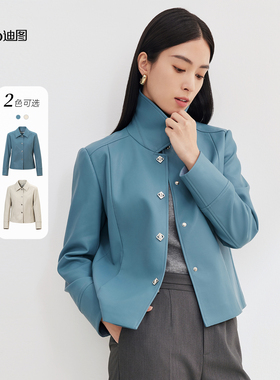 Ditto/迪图2025秋季新款极简风外套女通勤复古短款上衣