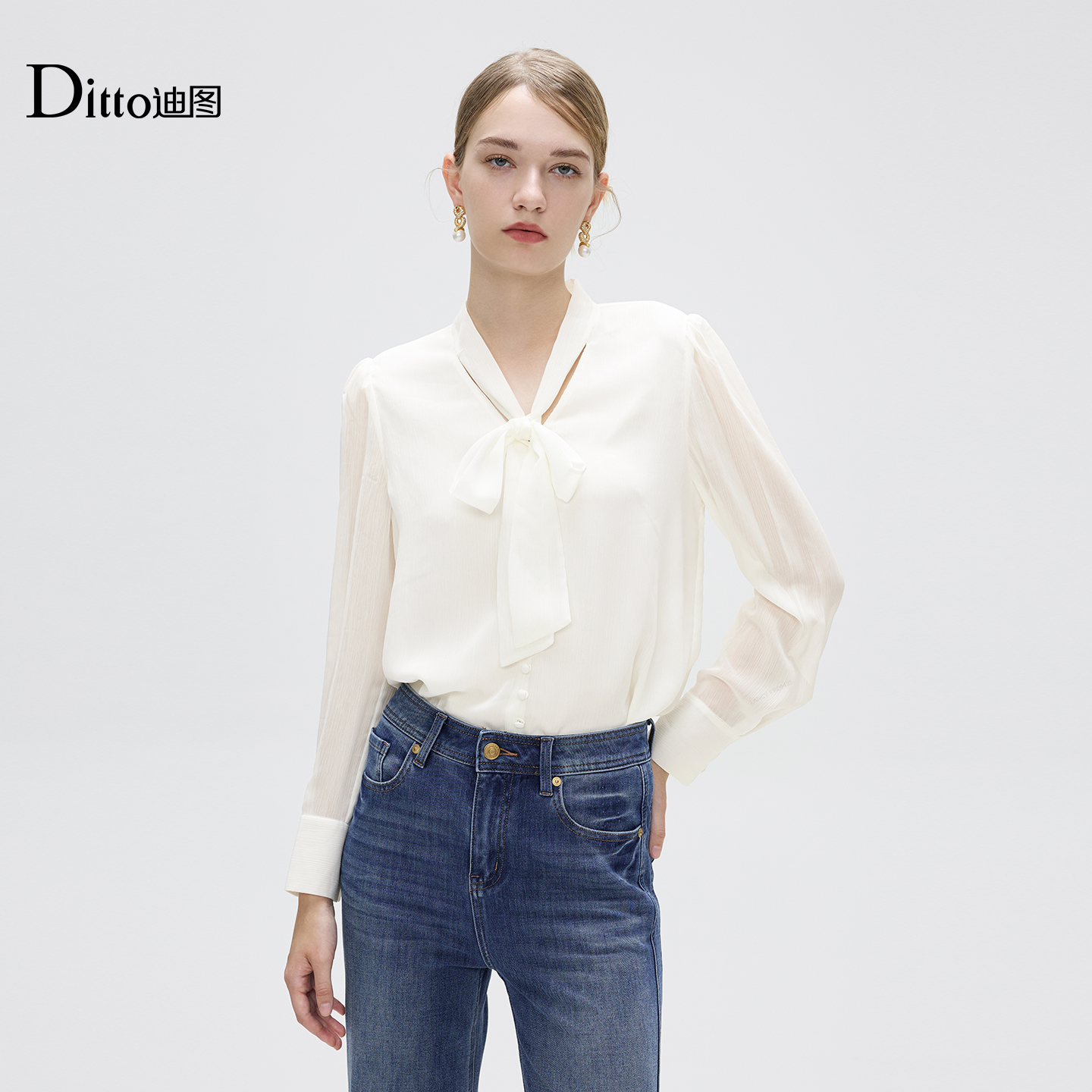 Ditto/迪图2025秋新款长袖衬衫