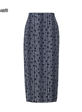 Ditto/迪图2025秋季新款洋气韩系半身裙百搭流行印花修身包臀裙女