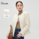 迪图绗棉时尚 棉外套2026早春新款 高端精致保暖气质小香奶白短外套