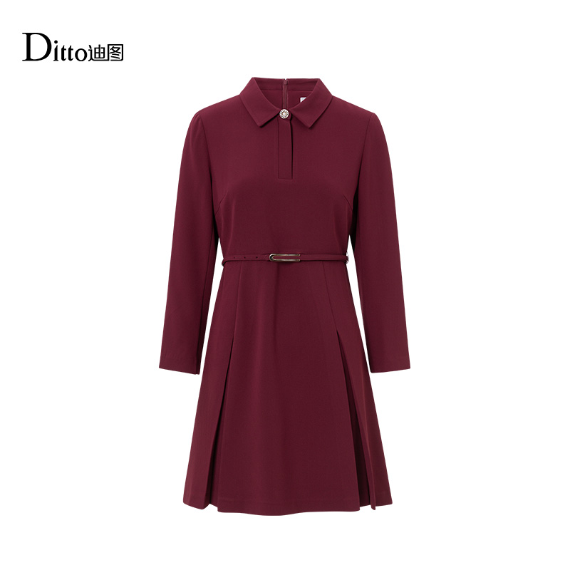 迪图通勤气质优雅修身连衣裙