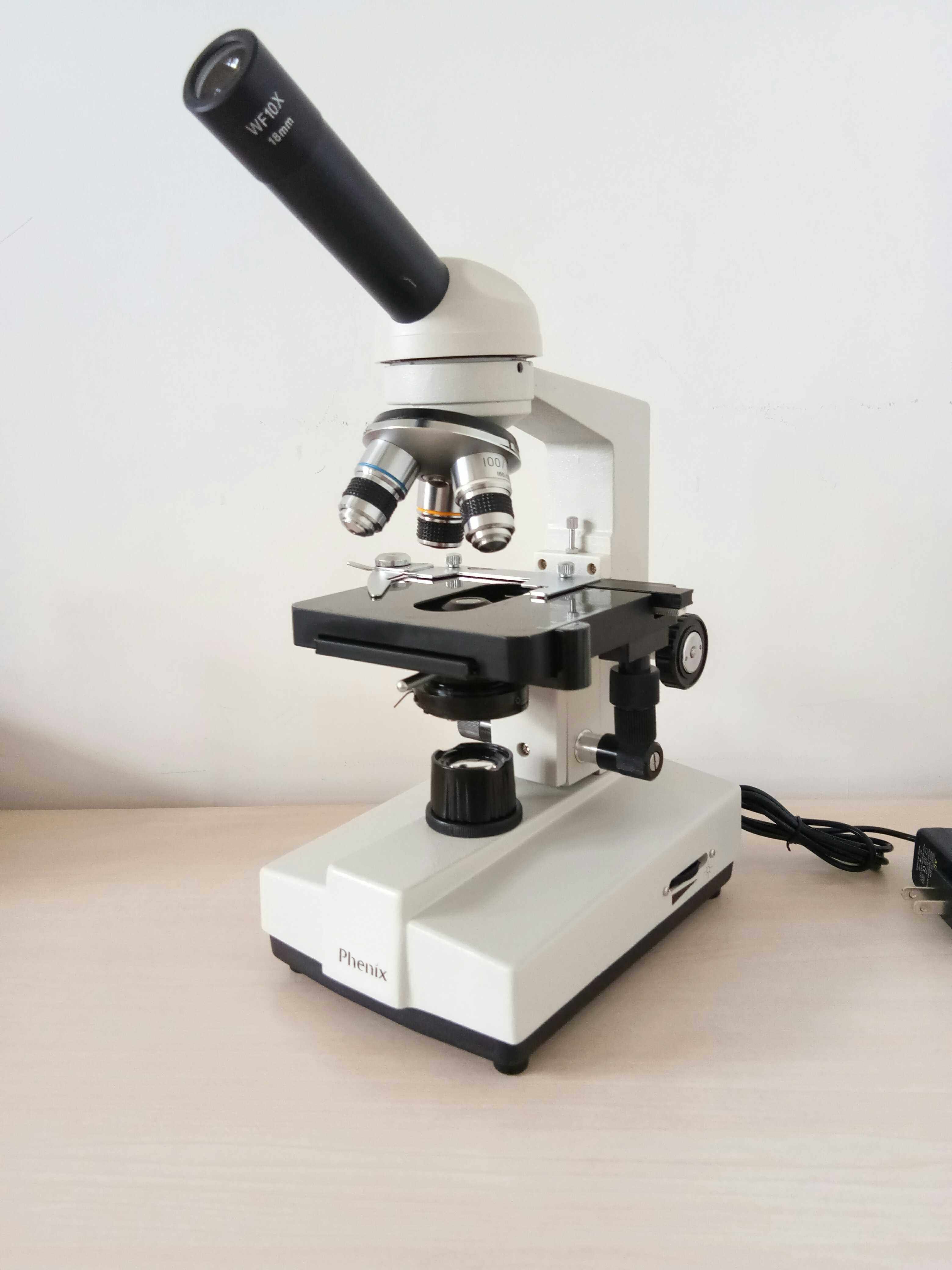 凤凰显微镜单目1600倍xsp一35电光源学生光学生物可升2000倍正品