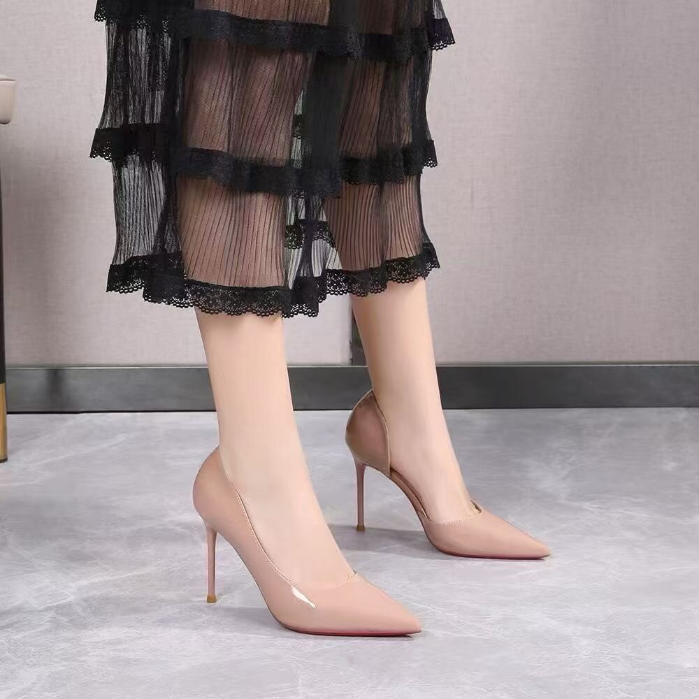 红色中跟鞋婚礼喜婆婆婚宴鞋子结婚女妈妈粗跟P圆头中老年旗袍婚