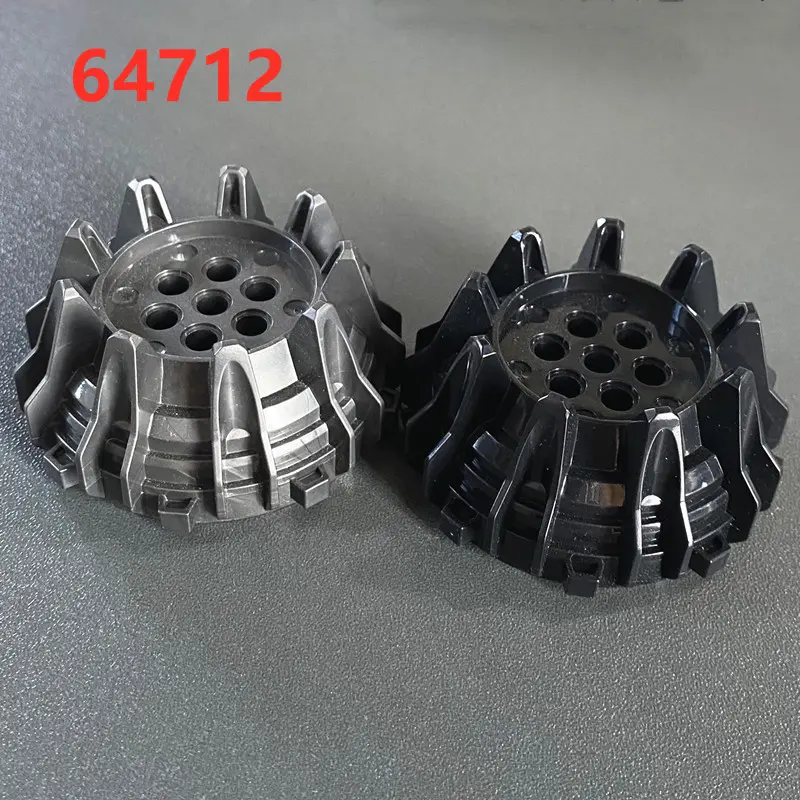 兼容64712国产小颗粒科技积木零配散件4538782黑62mm硬塑轮子