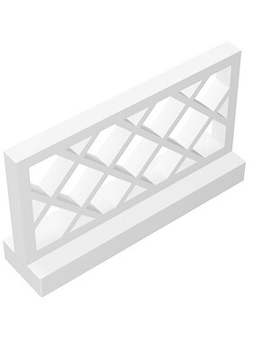 国产MOC 3185 小颗粒益智积木散件零配件 1x4x2栅栏件 白色 浅灰