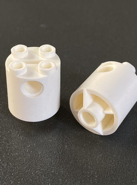 小颗粒积木配件散件30361零件2X2X2侧面带栓孔圆柱砖 白色4194010