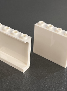 小颗粒积木MOC零配件60581 87543 1x4x3墙板玻璃4215 白色4558208
