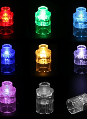 大颗粒发光积木灯1*1大颗粒圆形积木配件DIY益智玩具LED彩色玩具