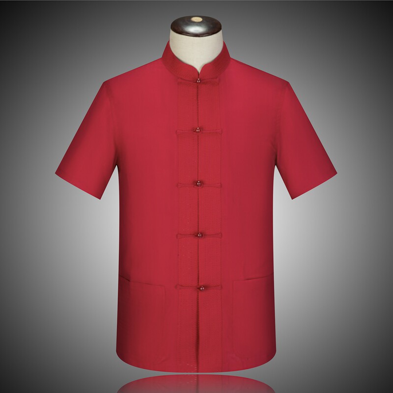 男士亚麻唐装男短袖夏装棉麻上衣男中式汉服男民族服装中国风男装